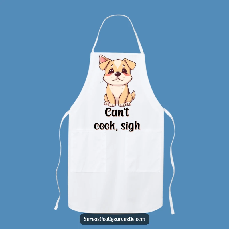 Funny Dog Sigh Apron: Hilarious Kitchen Wear for the Dramatic Cook