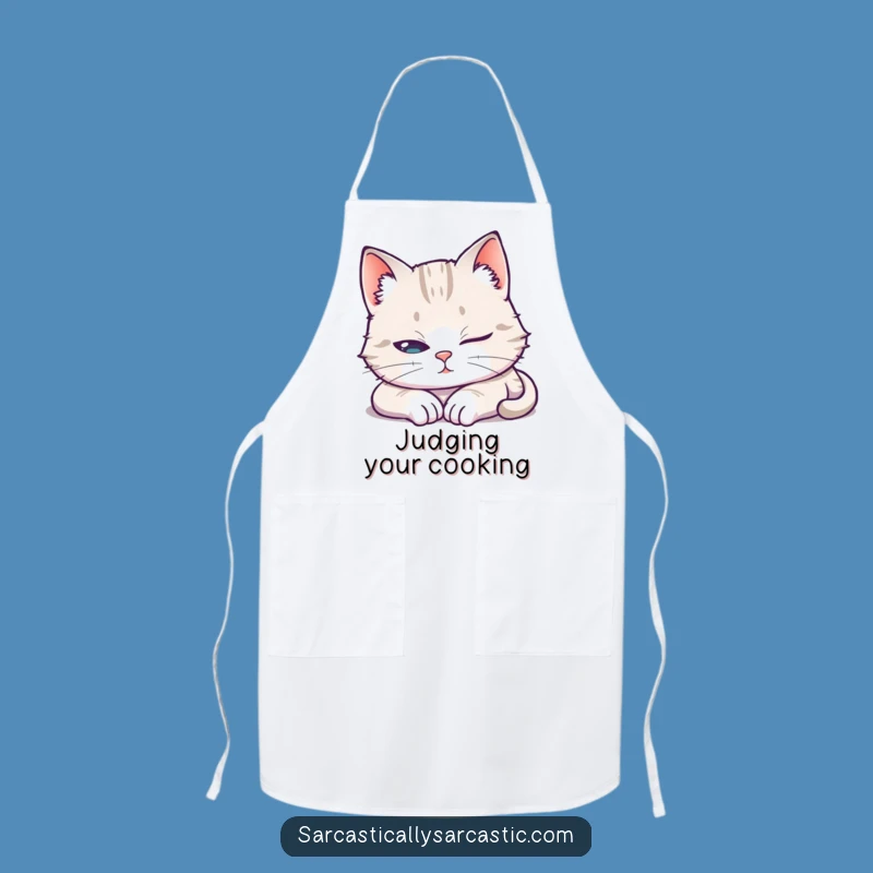 Funny Cat Sleep Apron: Hilarious Kitchen Wear for the Watchful Chef