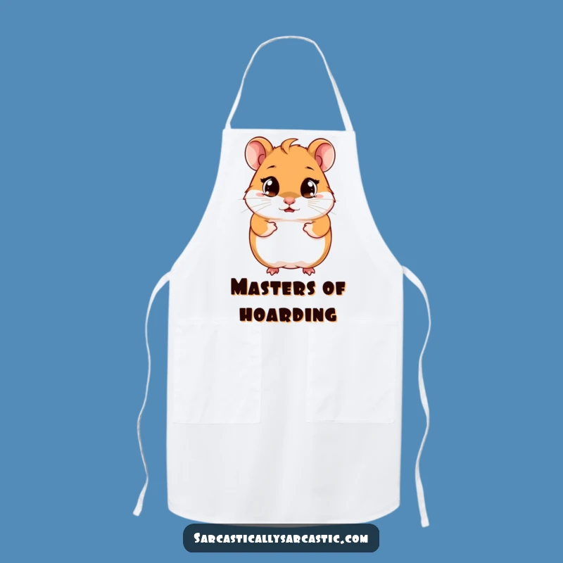 Funny Hamster Apron: Cute Smirking Chef, Perfect Kitchen Gift!