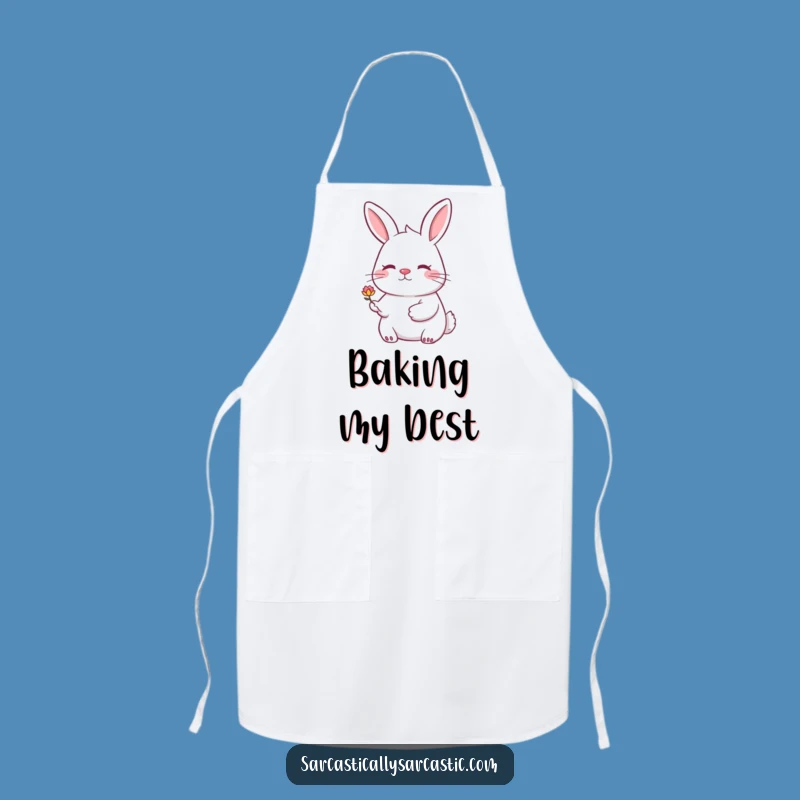 Funny Rabbit Flower Apron - Cook with a Knowing Smile