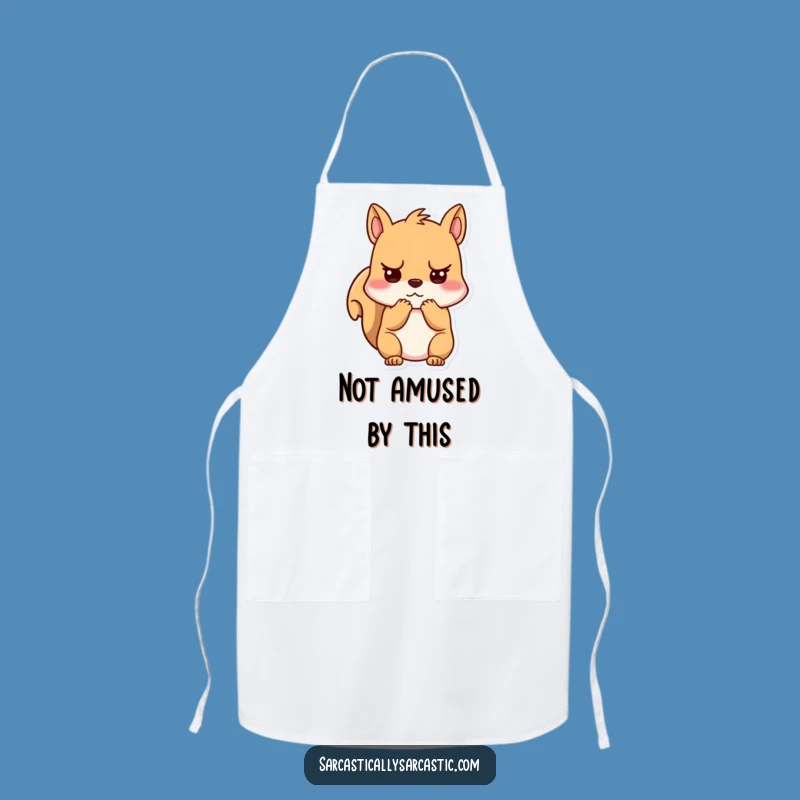 Funny Unimpressed Squirrel Apron - Kawaii Kitchen Fun, Perfect Gift for Home Cooks