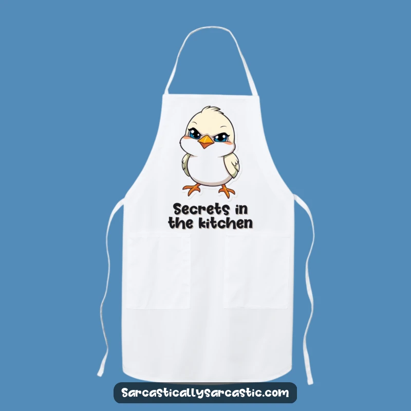Funny Sly Chef's Apron: Cook Up Secrets with This Witty Design!