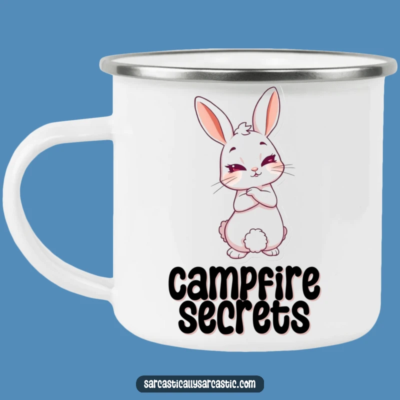 Funny Knowing Rabbit Camping Mug - Sly Character Cup, Whimsical Funny Gift