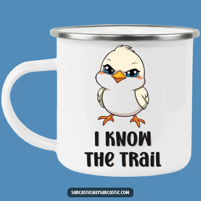 Funny Sly Bird Camp Mug: Share Campfire Secrets with a Grin!