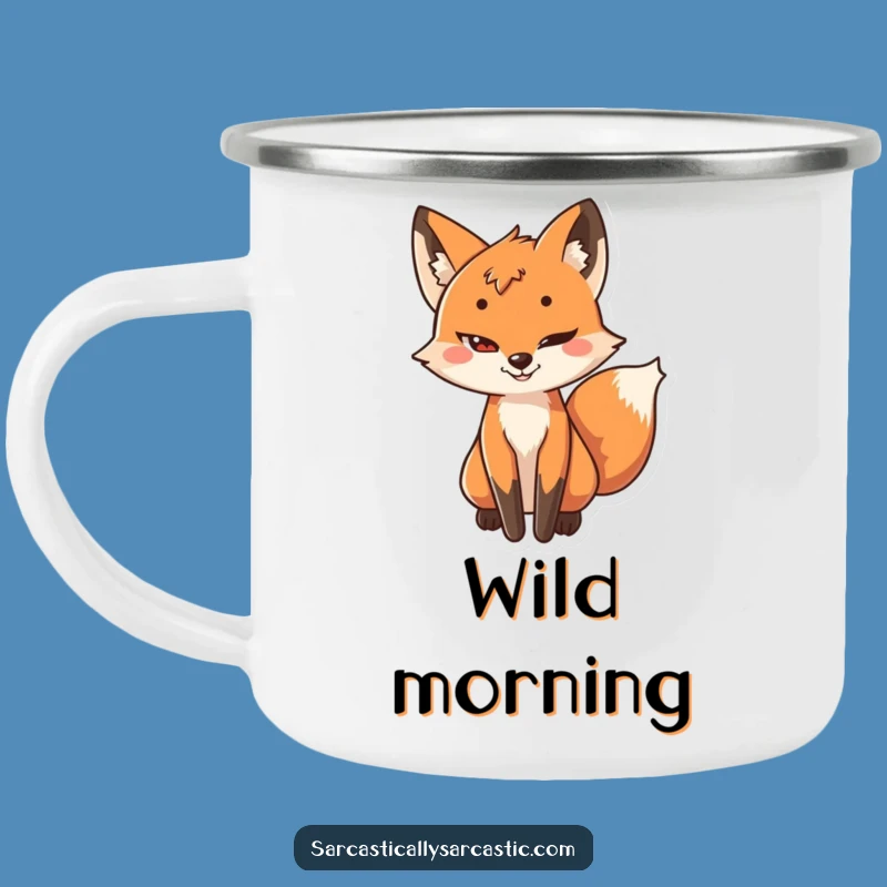 Funny Sly Fox Camping Mug: Outdoor Character's Wit, a Cool Funny Gift