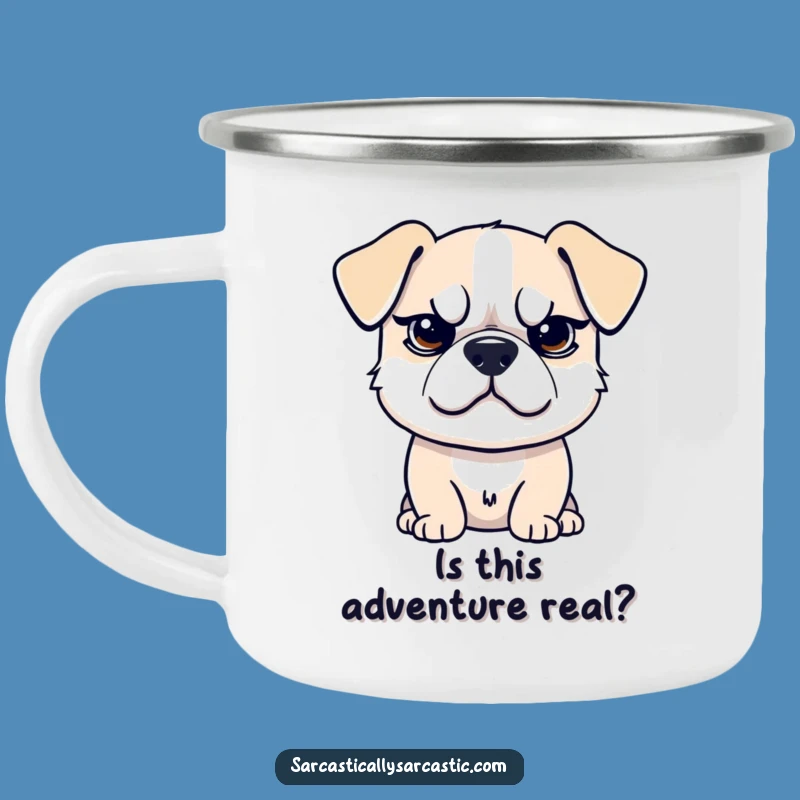Funny Sarcastic Dog Camping Mug - Campfire Cynic - Perfect Funny Gift