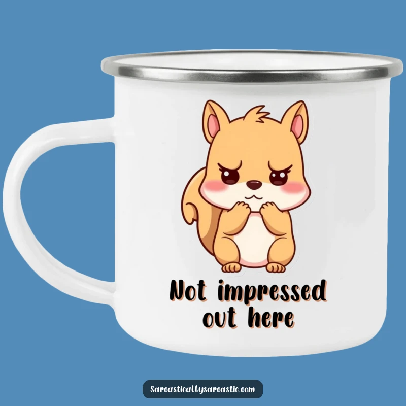 Funny Unimpressed Squirrel Camping Mug - Durable Kawaii Style, Perfect Outdoor Gift