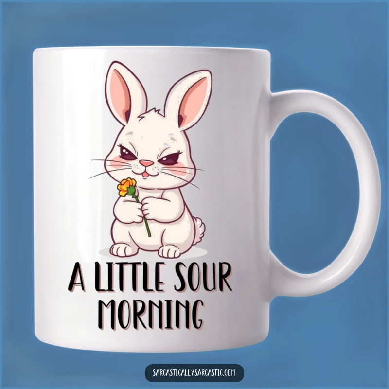 Funny Sly Rabbit Mug - Mischievous Bloom - Perfect Funny Gift