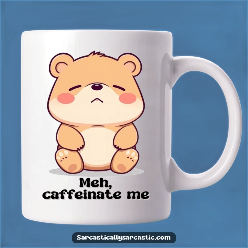 Funny Bear Shrug Mug - Perfect Unimpressed Gift for Grumpy Bears