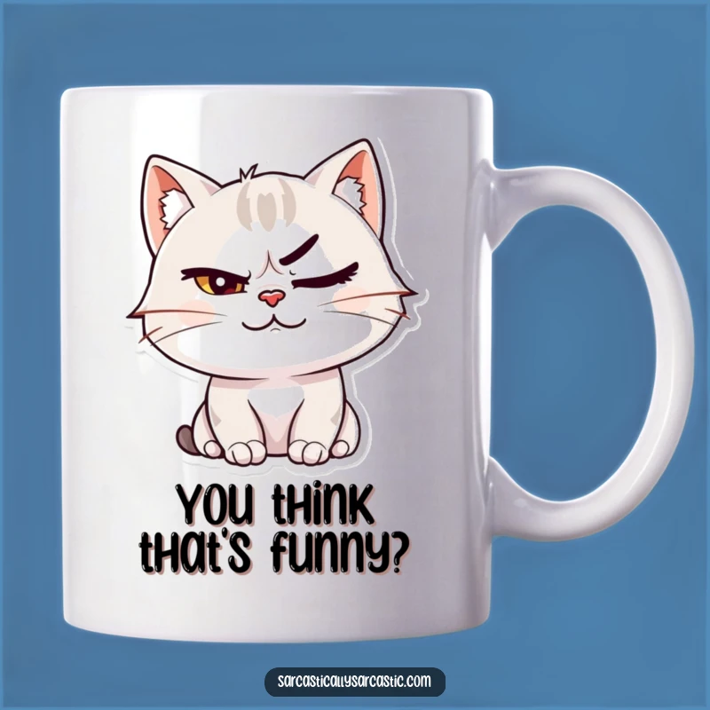 Funny Cat Smirk Mug: The Perfect Sassy Gift for Coffee Lovers Everywhere