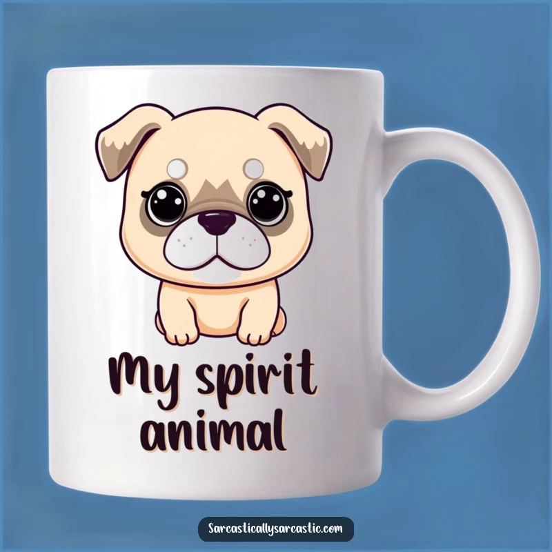 Funny Dog Deadpan Mug: Kawaii Canine Unimpressed Face, Perfect Funny Gift!