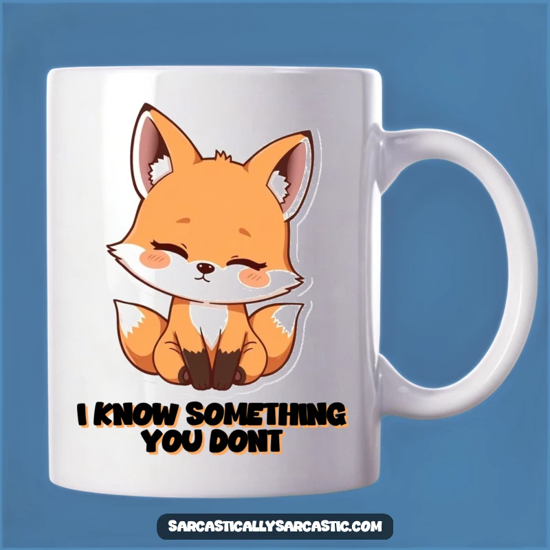 Funny Kawaii Fox Mug: Adorable Head Tilt Amusement, Perfect Funny Gift for Fox Lovers