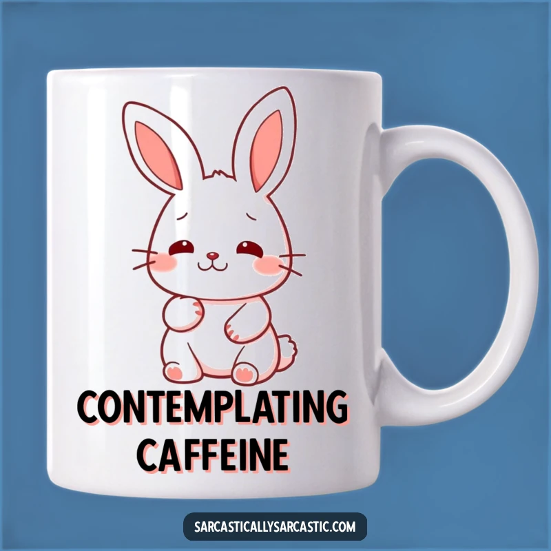 Funny Kawaii Rabbit Nod Mug: Wise Approval, Perfect Gift