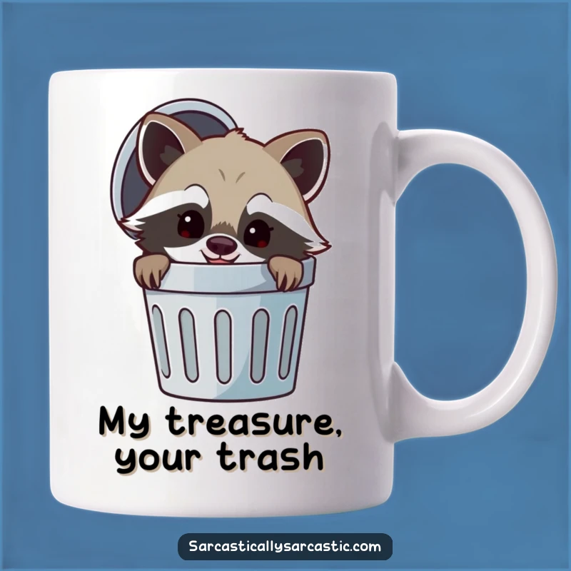 Funny Raccoon Trash Mug: Sneaky Smiles for Your Coffee - A Perfect Funny Gift