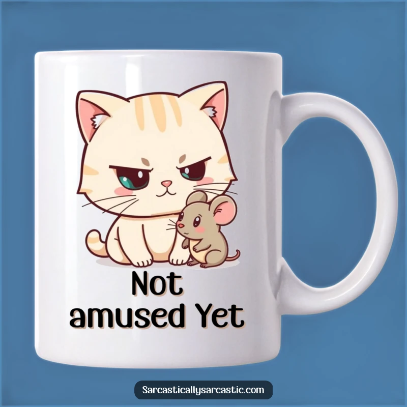 Funny Unimpressed Cat Mug - Sarcastic Feline Reaction Gift for Cat Lovers