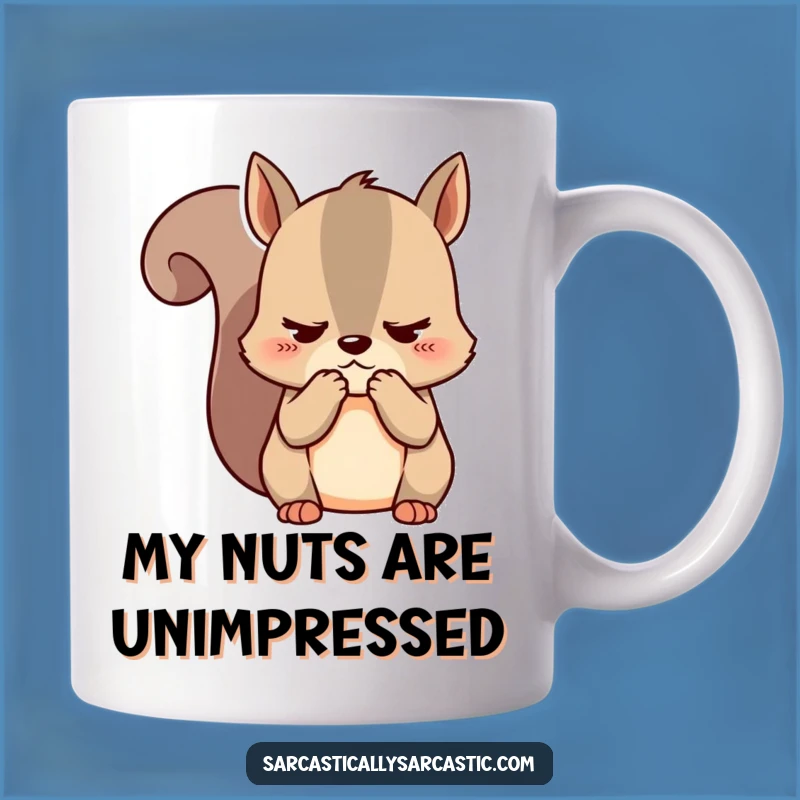 Funny Unimpressed Squirrel Kawaii Mug - The Perfect Sarcastic Gift for Daily Grins
