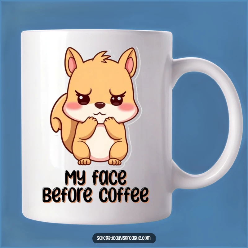 Funny Unimpressed Squirrel Mug - Kawaii Squirrel Character, Perfect Gift for Grumpy Friends