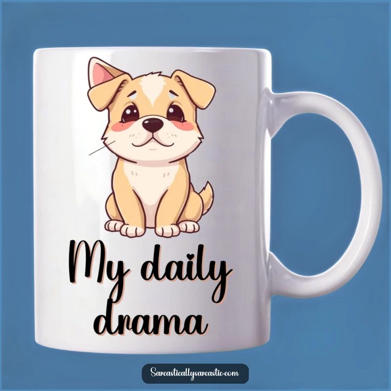 Funny Dog Sigh Mug: Hilarious Canine Drama for Coffee Lovers