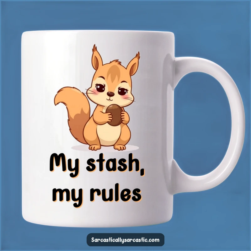 Funny Squirrel Skeptic Mug - Hilarious Nut-Lover Gift for Coffee & Tea