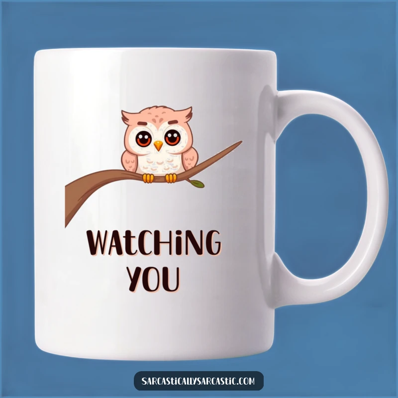 Funny Owl Mug: Peeking Character Design, A Wise And Funny Gift