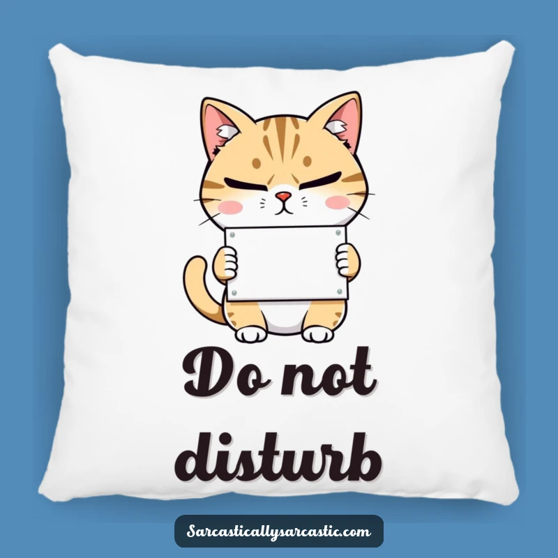 Funny Cat Smirk Pillow: Cozy Sarcastic Feline Decor, Ideal Humorous Gift