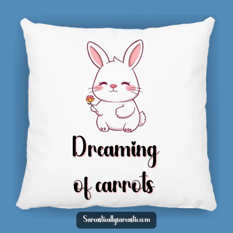 Funny Rabbit Flower Pillow - Soft & Sweet Accent Pillow