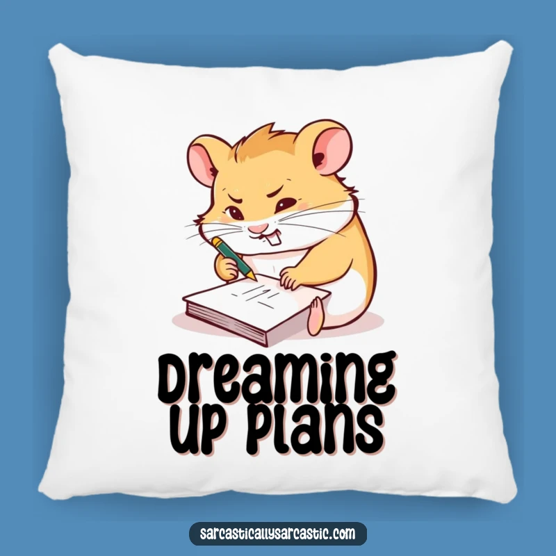 Funny Genius Hamster Pillow: Add Cozy Comfort and Creative Vibes!