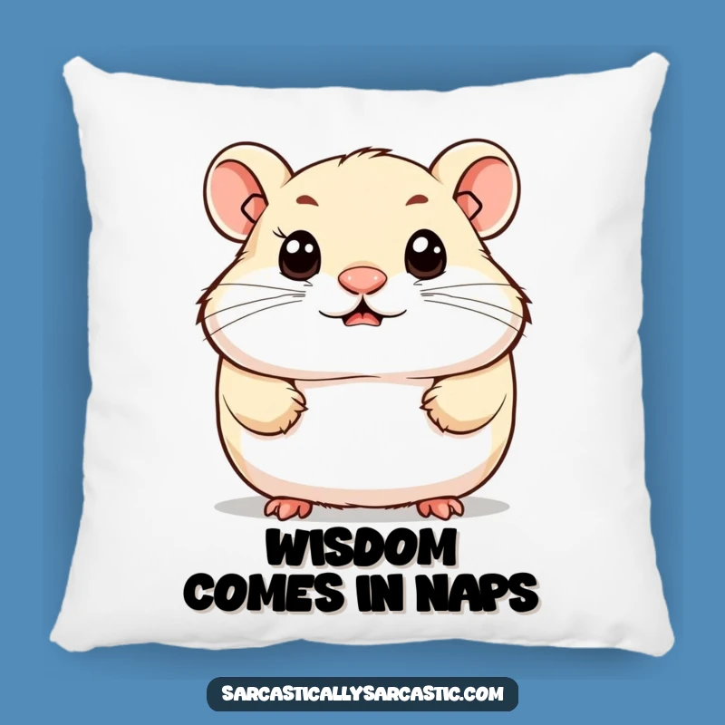 Funny Hamster Smirk Pillow: Cuddle Up with Cuteness - Your Perfect Funny Comfort Gift