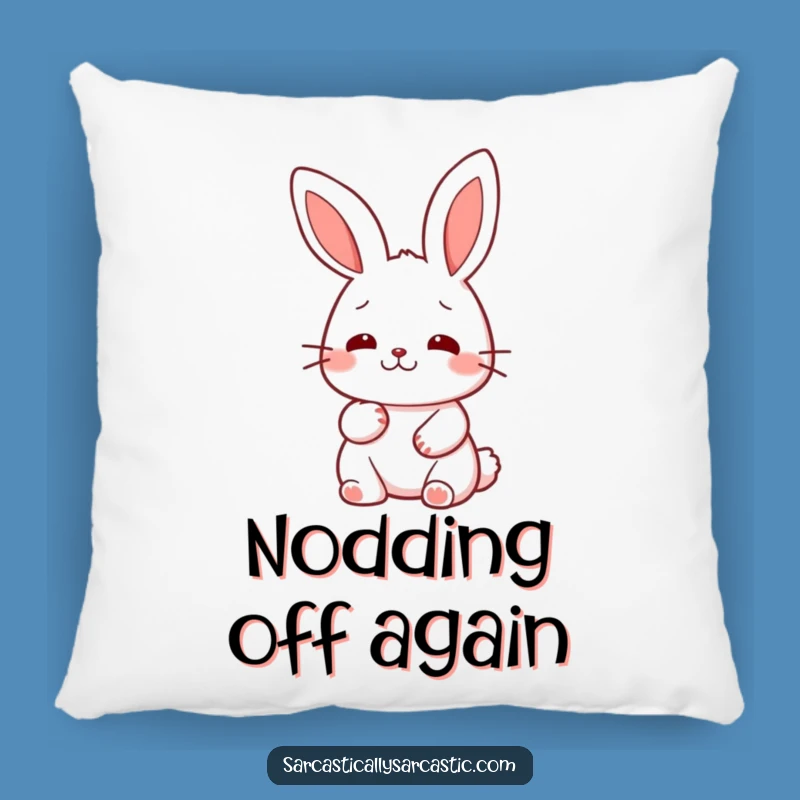 Funny Kawaii Rabbit Nod Pillow: Cozy Wisdom, Perfect Gift