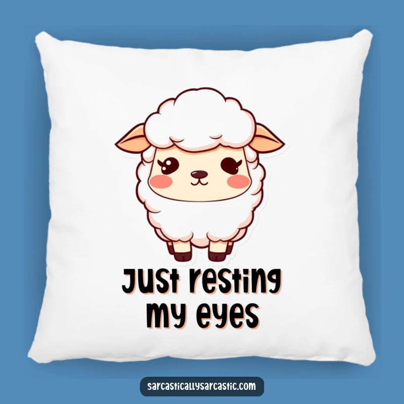 Funny Kawaii Sheep Pillow: Cozy Vacant Stare Comfort, Perfect Funny Gift for Relaxation