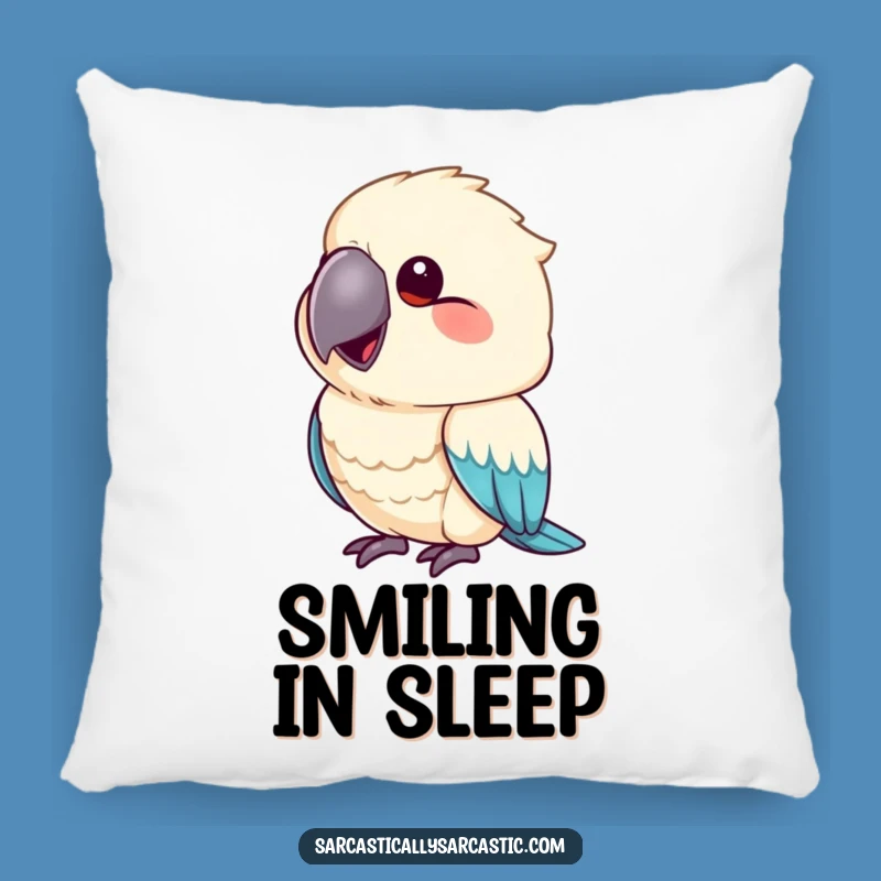 Funny Parrot Smirk Pillow: Add Cozy Sass and Comedic Charm!