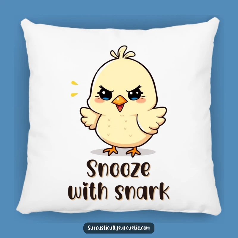 Funny Sarcastic Bird Pillow - Witty Chirp Comfort Cushion, Cozy Gift