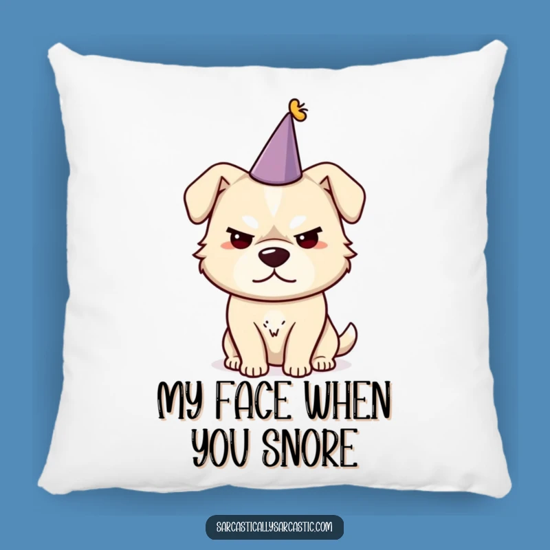 Funny Sarcastic Dog Party Hat Pillow: Cozy & Hilarious Gift for Pet Lovers