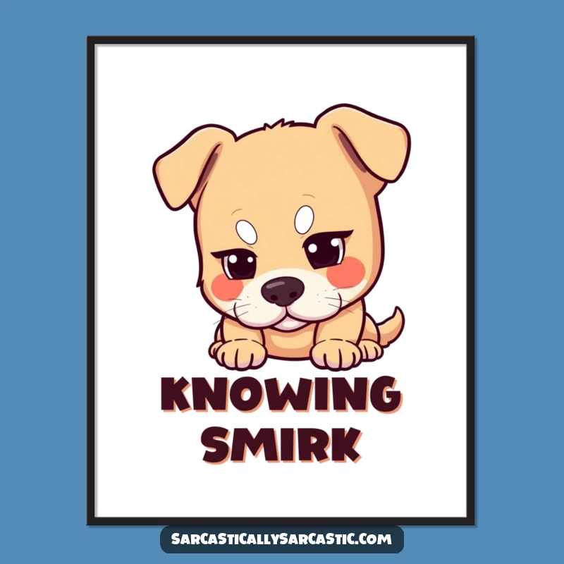 Funny Dog Eyebrow Digital Art - Instant Hilarious Wall Decor