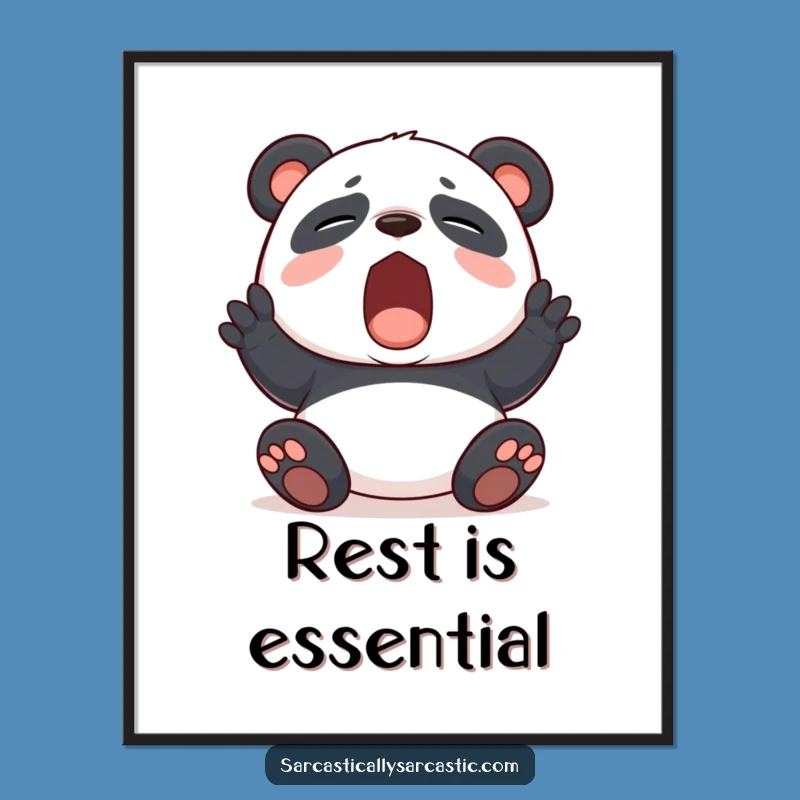 Funny Panda Digital Art: Instant Download of Hilarious Boredom for Your Walls