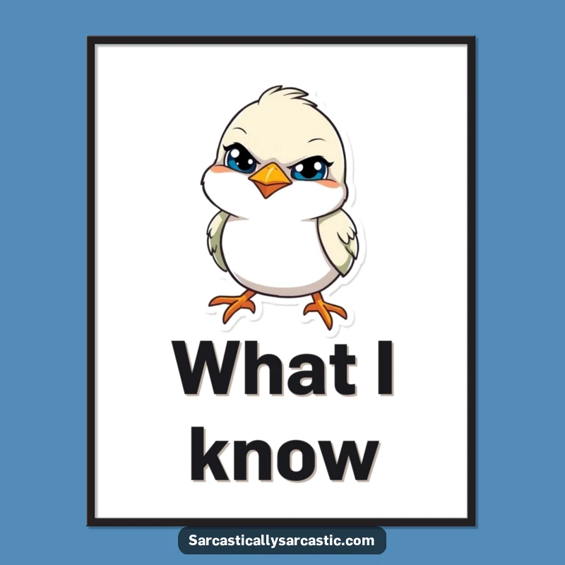 Funny Sly Bird Digital Print: Instant Wit for Your Space!