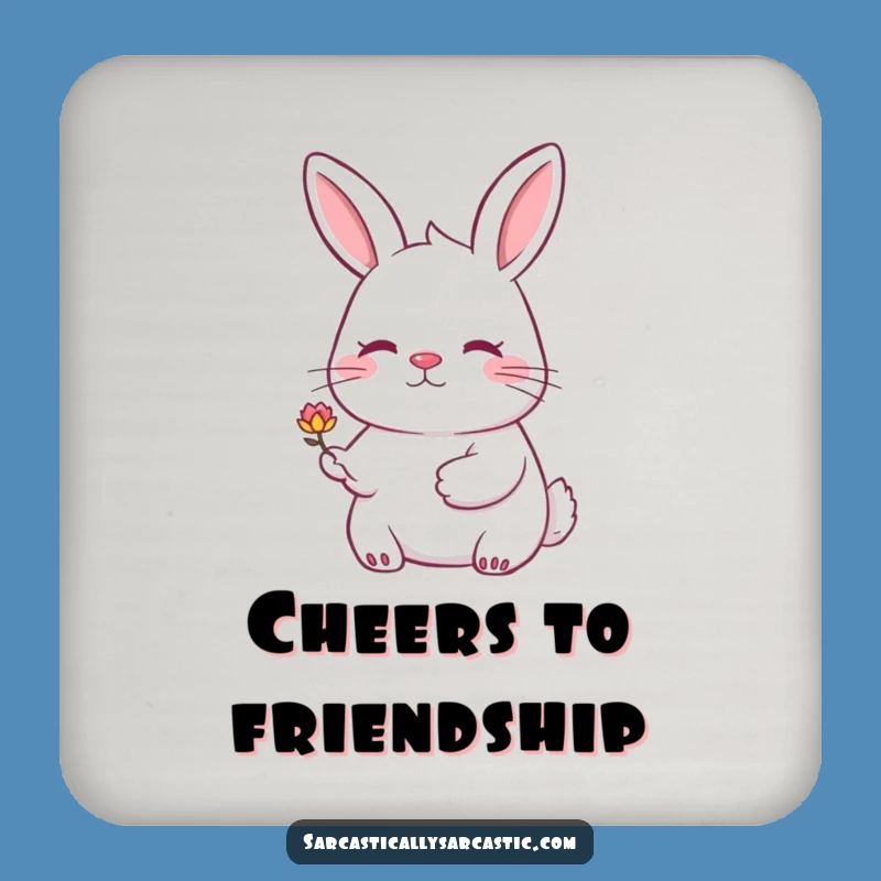 Funny Rabbit Flower Coaster - Protect Surfaces with Sweet Charm