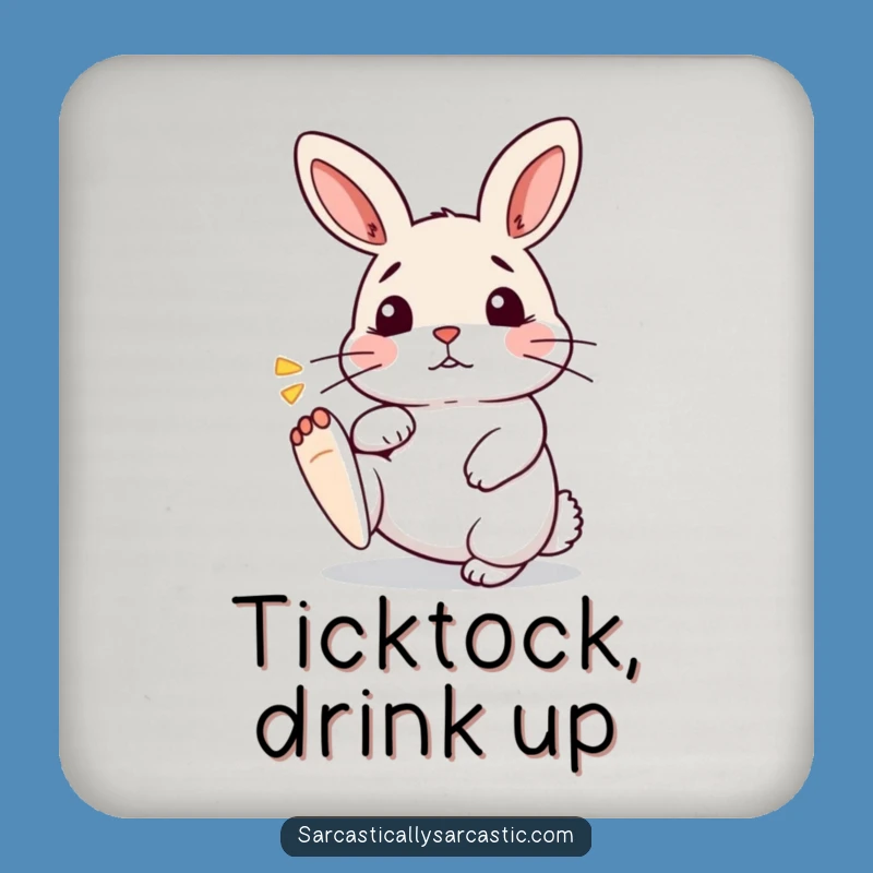 Funny Kawaii Rabbit Coaster: Impatient Protection, Protect Surfaces with Funny Charm!