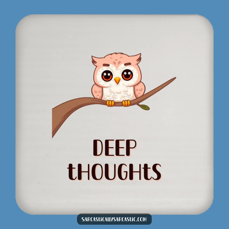 Funny Owl Coaster: Peeker Protection, A Small Funny Gift