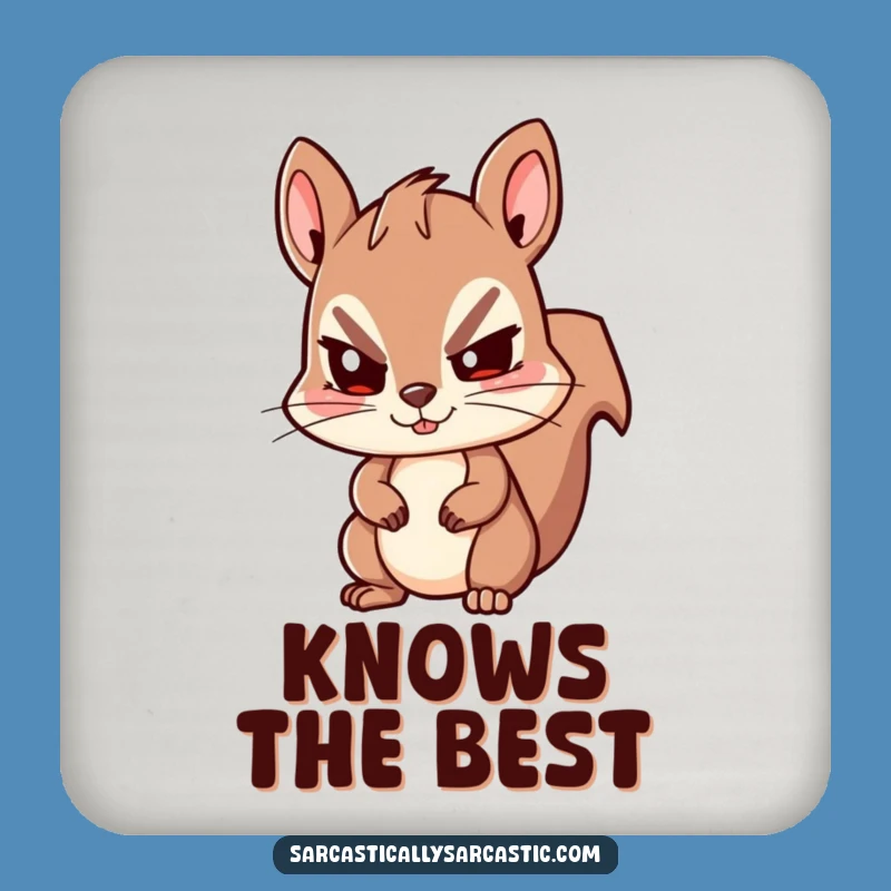 Funny Kawaii Squirrel Coaster: Sly Protection, Add Mischief to Your Table!