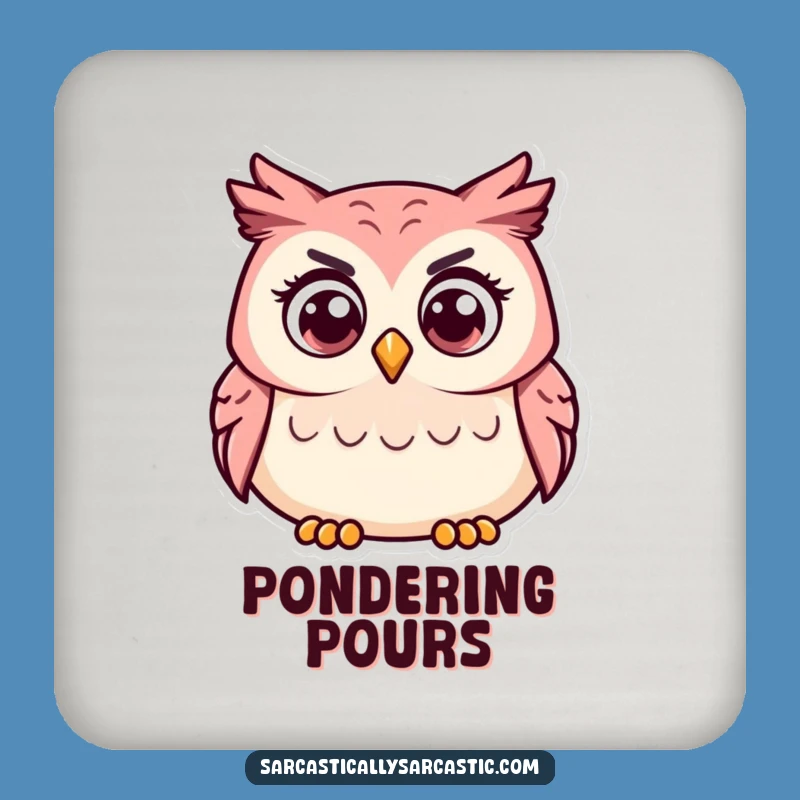 Funny Owl Coasters - Curious Head Tilt Drink Gift