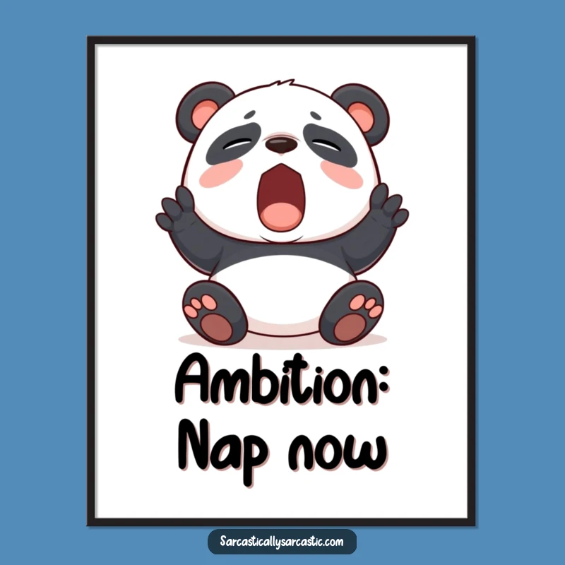 Funny Panda Poster: Adorn Your Walls with This Hilarious Boredom Art