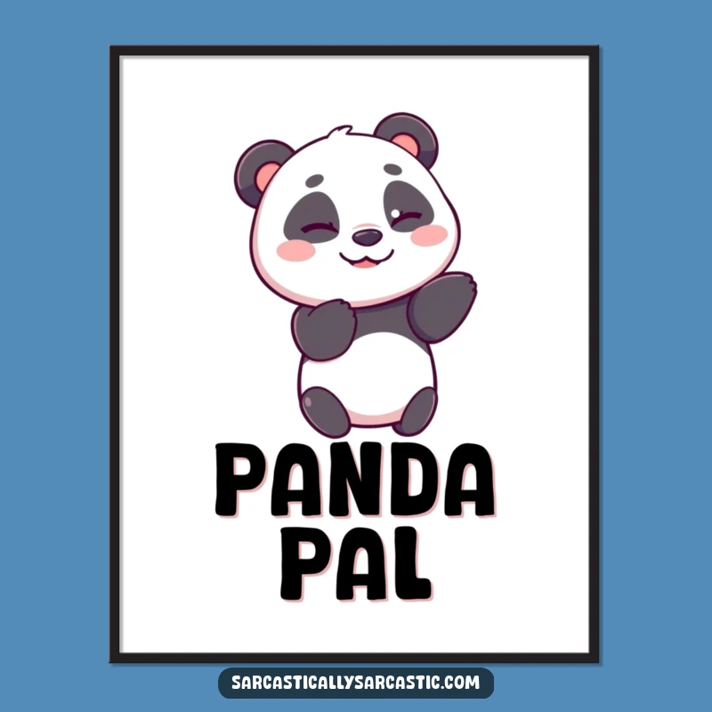 Funny Panda Poster: Winking Bear Art, A Charming Funny Gift For Walls