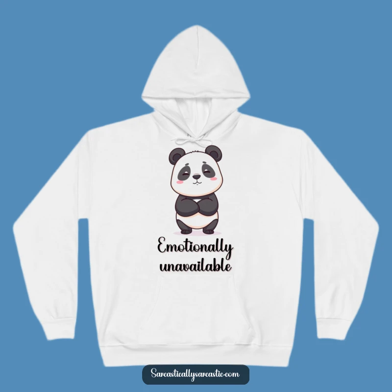 Funny Deadpan Panda Hoodie - Cozy Stoic Sweatshirt - Perfect Humorous Gift