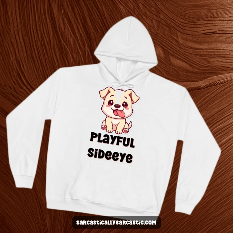 Funny Dog Hoodie: A dog playfully sticks its tongue out from the side, offering cozy humor and fun.