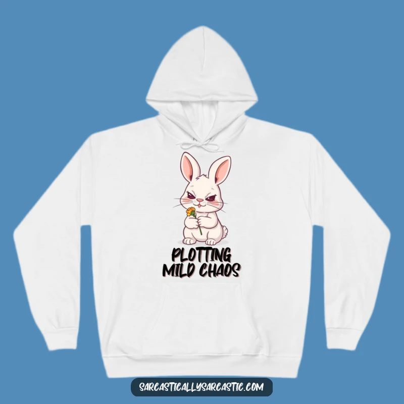 Funny Sly Rabbit Hoodie - Cozy Mischief Sweatshirt - Perfect Humorous Gift