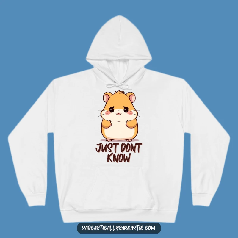 Funny Kawaii Hamster Hoodie: Deadpan Shrug Comfort, Cozy and Hilarious Funny Gift!