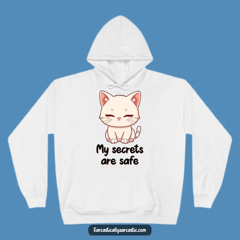Funny Kawaii Cat Blink Hoodie: Cozy Humor for Those Who Know