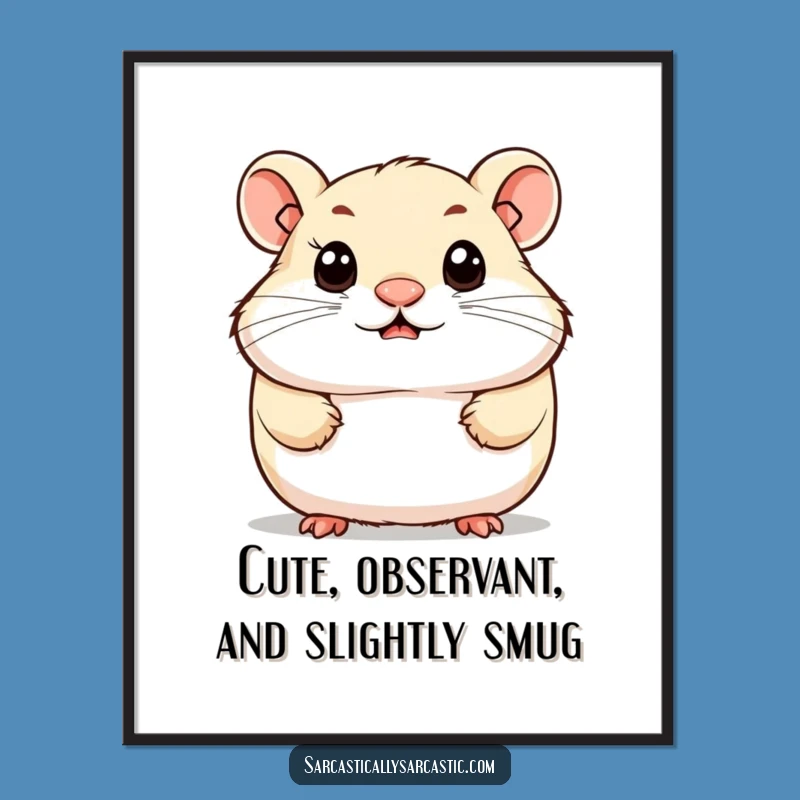 Free Printable Hamster Wall Art: Cute & Knowing Downloadable Decor