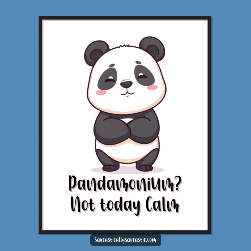 Deadpan Free Printable Wall Art: Unimpressed Panda - Humorous Downloadable Decor!